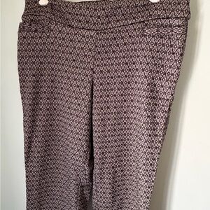 Prophecy Petite Patterned Ankle Pants Size 10P Stretch Career Workwear